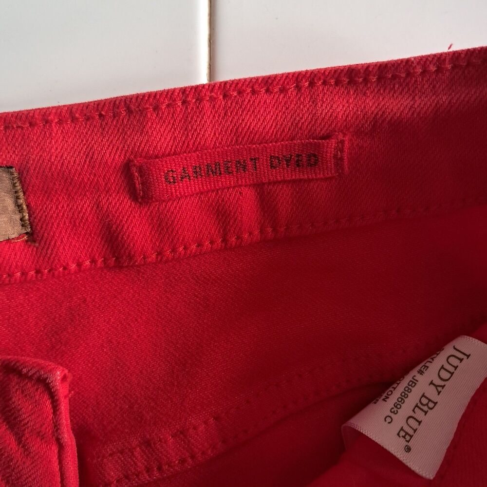 Judy Blue Red Jeans Womens 14W Garment Dyed Straight Leg Cotton Jeans JB88693 C - Picture 4 of 8